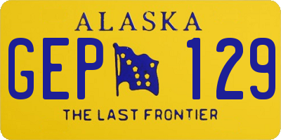 AK license plate GEP129