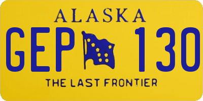 AK license plate GEP130