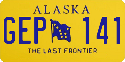 AK license plate GEP141