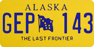 AK license plate GEP143