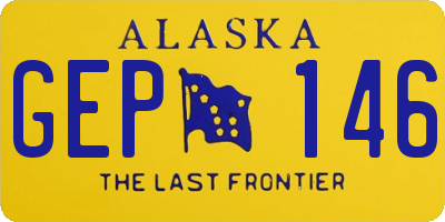 AK license plate GEP146