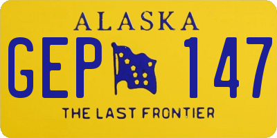 AK license plate GEP147