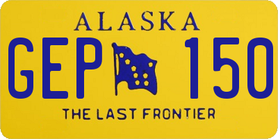 AK license plate GEP150