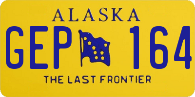 AK license plate GEP164