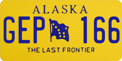 AK license plate GEP166