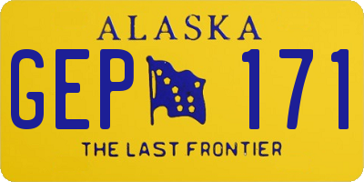 AK license plate GEP171