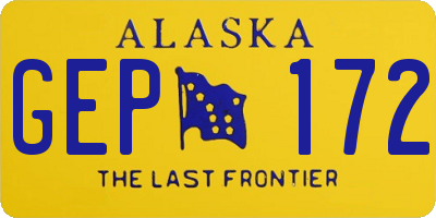 AK license plate GEP172