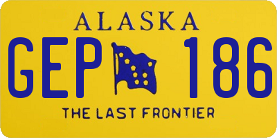 AK license plate GEP186