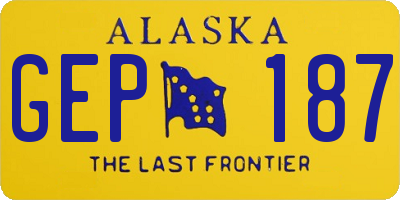 AK license plate GEP187