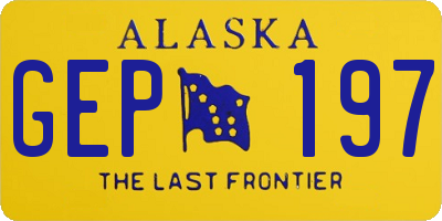 AK license plate GEP197