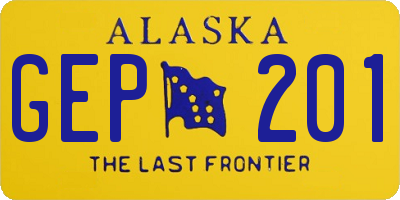 AK license plate GEP201