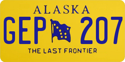 AK license plate GEP207
