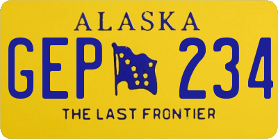 AK license plate GEP234