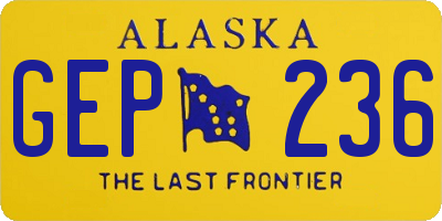 AK license plate GEP236