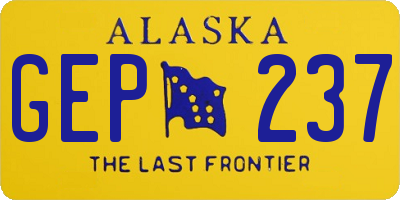 AK license plate GEP237