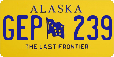 AK license plate GEP239