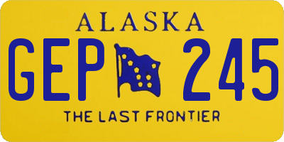 AK license plate GEP245