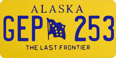 AK license plate GEP253