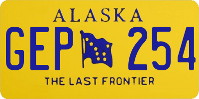 AK license plate GEP254