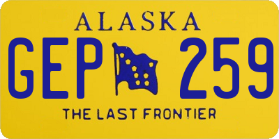 AK license plate GEP259