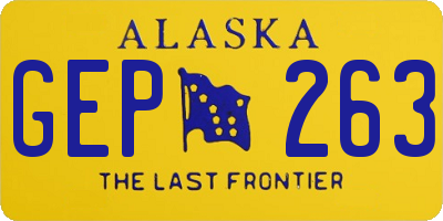 AK license plate GEP263
