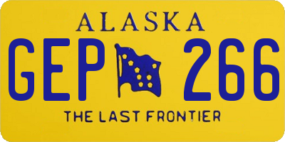 AK license plate GEP266