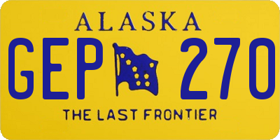 AK license plate GEP270