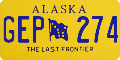 AK license plate GEP274