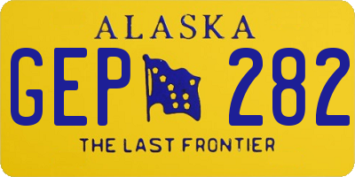 AK license plate GEP282