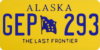 AK license plate GEP293