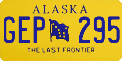 AK license plate GEP295