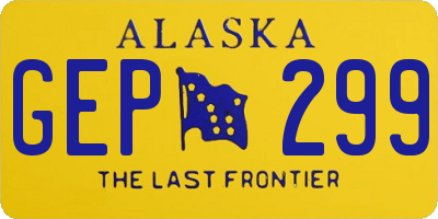 AK license plate GEP299