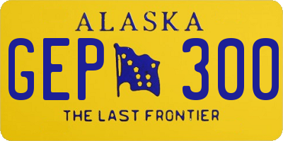 AK license plate GEP300