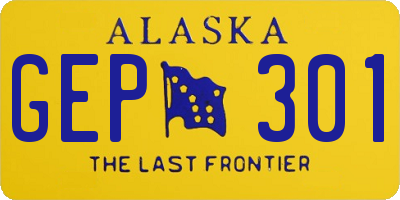 AK license plate GEP301