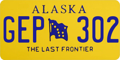 AK license plate GEP302