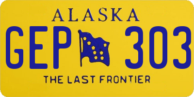 AK license plate GEP303