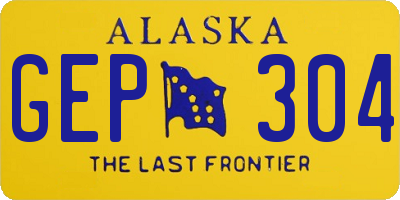 AK license plate GEP304