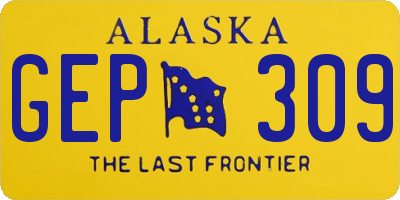 AK license plate GEP309