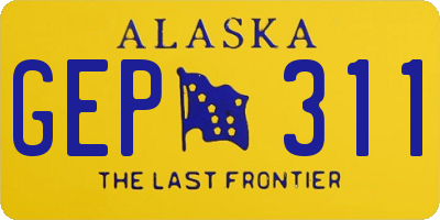 AK license plate GEP311