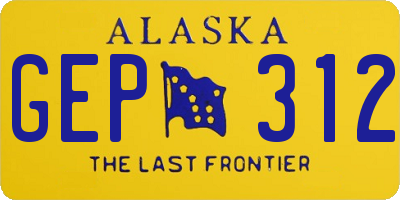 AK license plate GEP312
