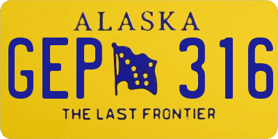 AK license plate GEP316