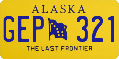 AK license plate GEP321