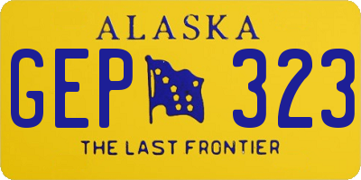 AK license plate GEP323
