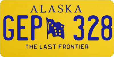 AK license plate GEP328