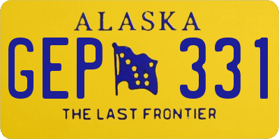 AK license plate GEP331
