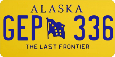 AK license plate GEP336