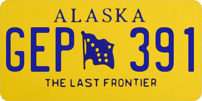 AK license plate GEP391