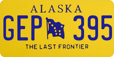 AK license plate GEP395
