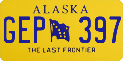 AK license plate GEP397