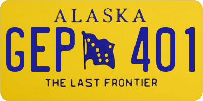 AK license plate GEP401